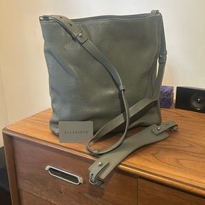 ALLSAINTS mast shoulder tote in grey, 5346323